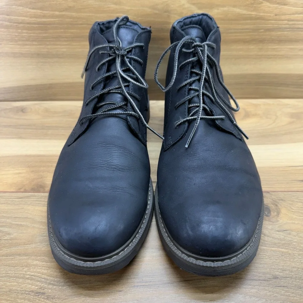 Sorel Madson II Chukka Boot Mens 11 Black Leather Business Casual Lace Up Modern